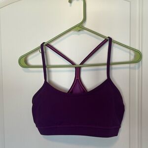 Lululemon size 10 Y sports bra microstripe purple